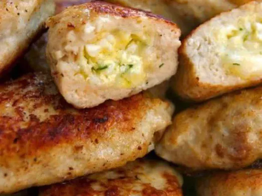 Котлети "Пташине молоко" з сирною начинкою