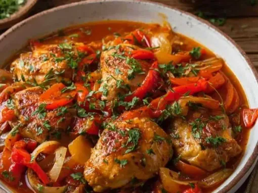 Фото: Італійська курка "Качіаторе" з перцем і томатами