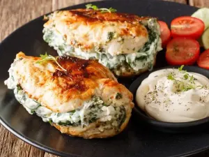 Фото: Куряче філе зі шпинатом та сиром