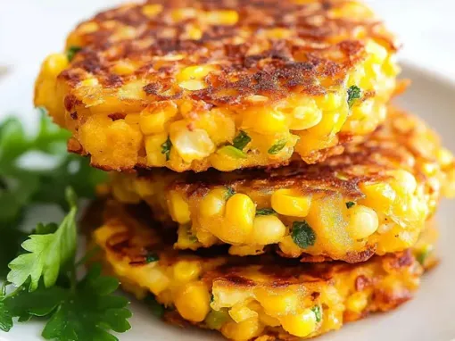 Фото: Оладки з кукурудзою, пармезаном та зеленою цибулею