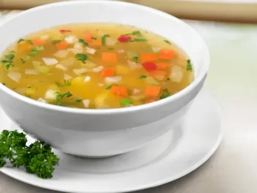 Фото: Овочевий суп з зеленим горошком
