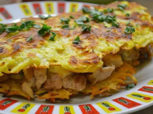 "Панський" дерун з куркою та печерицями