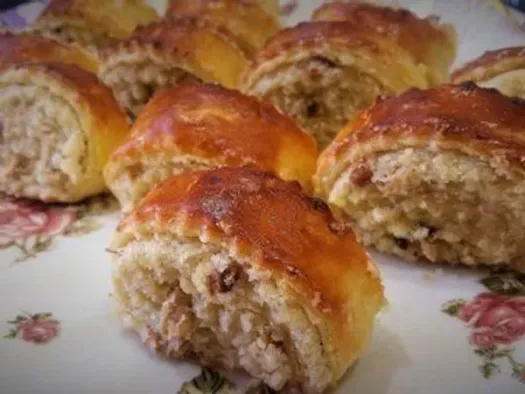 Печиво-рулетики з горіховою начинкою