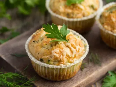 Фото: Пікантні кекси з шинкою та цукіні