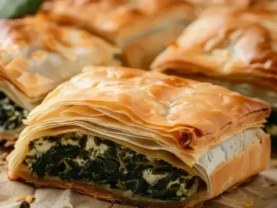 Фото: Пиріг із сиром та шпинатом