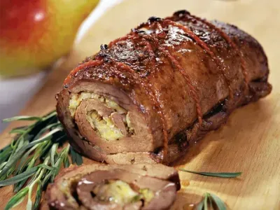 Фото: Свинний рулет з грибами та сиром