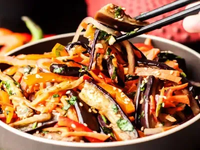 Салат по-корейськи з баклажанів і моркви