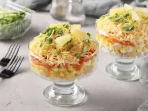 Салат "Дамський каприз'' з корейською морквою