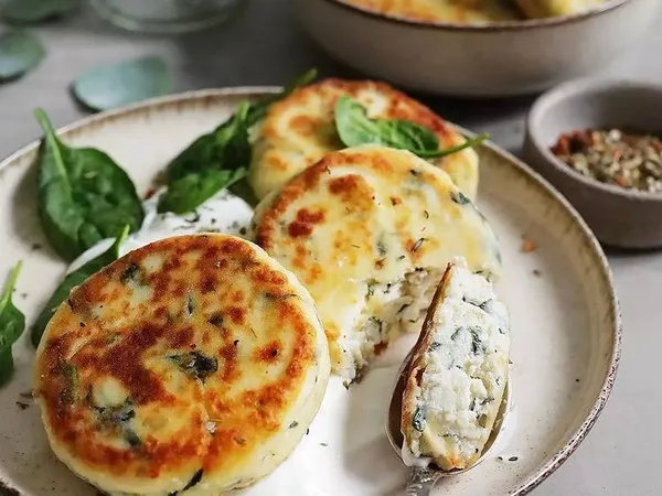 Сирники зі шпинатом