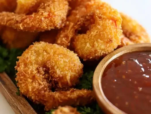 Смажені креветки в кокосовій паніровці