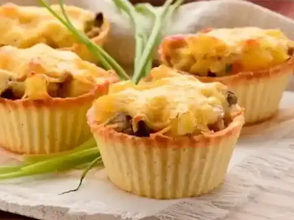 Тарталетки з грибами в мікрохвильовці