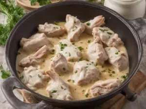 Тушкований кролик у сметані