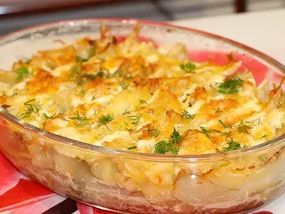 Запечена картопля з твердим сиром