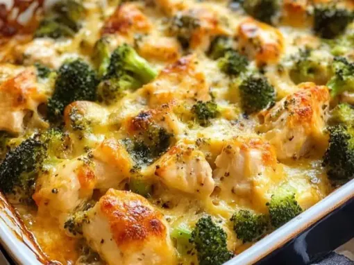 Фото: Запіканка з куркою, броколі та вершковим сиром у духовці