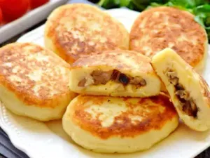 Картопляні зрази з білими грибами