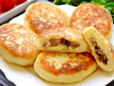 Картопляні зрази з білими грибами